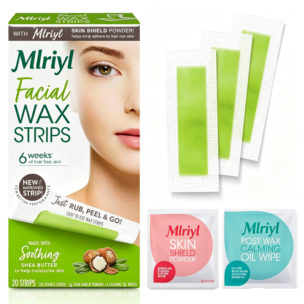Facial Wax Strips - Hypoallergenic All Skin Types - Facial Hair Removal For Women